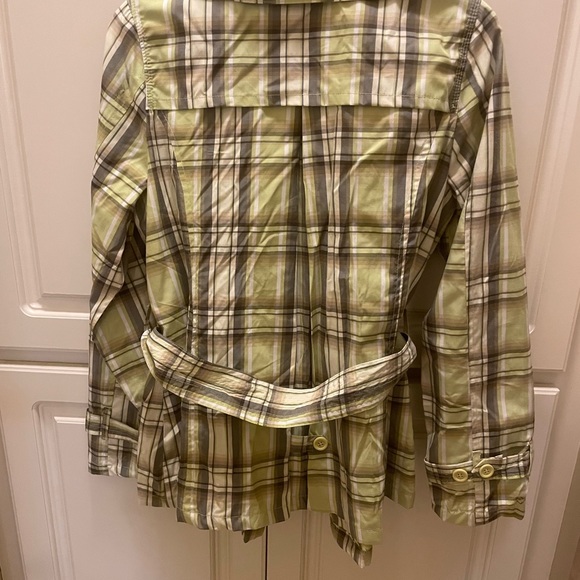 JouJou beautiful plaid, top stitch, belt for slimming, double breasted - Picture 2 of 10